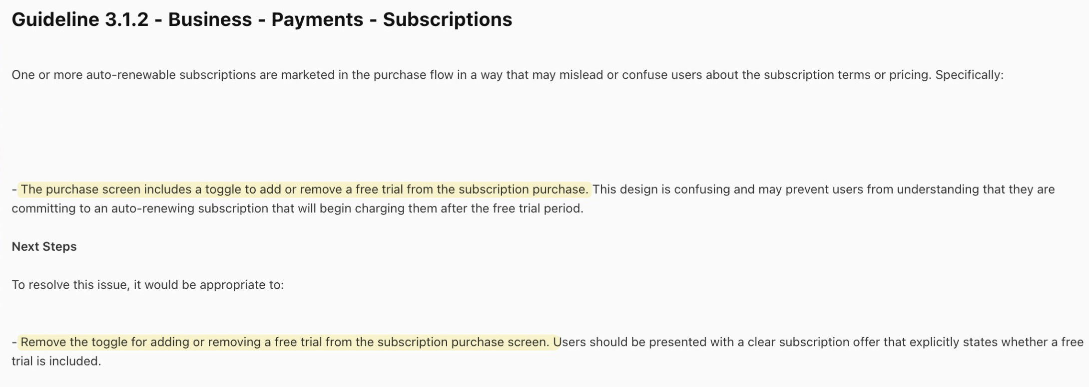 Toggle Paywall Rejection